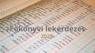 Főkönyvi lekérdezés 2024.